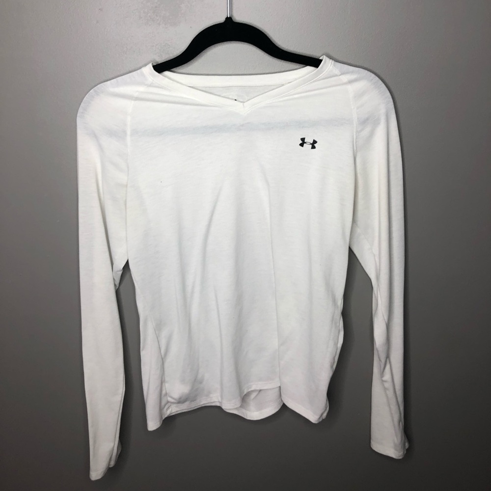 White Under Armour long sleeve
